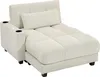 Cord-Sofa mit Schlaffunktion, Schlafsofa mit Becherhalter, Produktbild-Vorschau 3