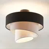 Lindby Deckenlampe Coria, schwarz/grau/weiß, Ø 40 cm, E27 Produktbild-Vorschau 2