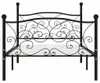 vidaXL Bettgestell mit Lattenrost Schwarz Metall 100 × 200 Produktbild-Vorschau 2