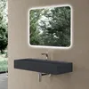 doporro Mineralguss Waschbecken Anthrazit matt 100x40x14 cm Produktbild-Vorschau 1