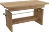 A wooden coffee table with a crank mechanism and a shelf. Produktbild-Vorschau
