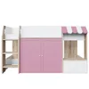 A children's loft bed with storage and a playhouse-like facade. Produktbild-Vorschau