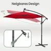 SONGMICS Sonnenschirm Ø 300 cm mit LED-Solar-Beleuchtung Produktbild-Vorschau 4