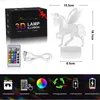Kinder 3D Einhorn Nachtlicht, Tischlampe mit 16 Farben und Produktbild-Vorschau 6