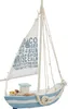Barca a vela decorativa in legno 21,5 cm con LED Anteprima dell’immagine prodotto 9