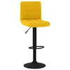 A single yellow bar stool with a black base and stem, shown against a white background. Náhled obrázku produktu