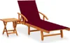 Silla de jardín con toldo y cojín, de madera de acacia Vista previa de la imagen del producto 8