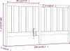 vidaXL Kopfteil Schwarz 206x4x100 cm Massivholz Kiefer - Produktbild-Vorschau 6