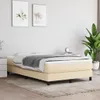 vidaXL Boxspringbettgestell Creme 120x200 cm Stoff Produktbild-Vorschau 2