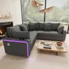 Divano ad L Merax con illuminazione a LED, porta di Anteprima dell’immagine prodotto 4