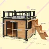 PawHut: cuccia per cani con balcone, casetta rialzata per Anteprima dell’immagine prodotto 3