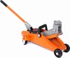 An orange hydraulic floor jack is shown against a white background. Voir les images du produit