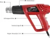 MONZANA® Heißluftpistole 2000 W mit Koffer mit 4 Düsen Produktbild-Vorschau 4