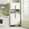 Armoire de cuisine HOMCOM, armoire haute avec étagère pour Voir les images du produit 2