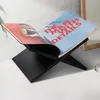 IvoQ Bücherständer – Schwarz – X-Form – Holz – 33x29x19,5 Produktbild-Vorschau 3