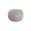 Blumentopf mocca taupe Strickmuster Pflanztopf Pflanzkübel Produktbild-Vorschau 6