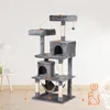 Katzen Kratzbaum groß 145 cm, Katzenbaum mit Hängematte, Produktbild-Vorschau 5