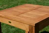 AS-S Wuchtiger echt TEAK Bigfuss Design Gartentisch 80x80 Produktbild-Vorschau 2