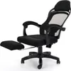 A black ergonomic office chair with a headrest and footrest is shown against a white background. Produktbild-Vorschau