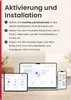 Instructional image showing how to activate and install McAfee software on various devices. Produktbild-Vorschau
