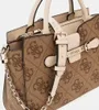 Beige Damenschultertasche mit Fächern und Kontrastdetails. Produktbild-Vorschau 4