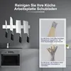 Magnetleiste Messer 40cm Schwarz Edelstahl Selbstklebend Produktbild-Vorschau 3
