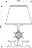 Dekorative Tischleuchte Messing massiv Maritim 53 cm hoch Produktbild-Vorschau 2