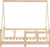 vidaXL Detská postieľka 70x140 cm z masívneho borovicového Náhľad obrázku produktu 5