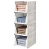 Schubladenbox 4er Set Stapelbare Kleiderschrank Organizer Produktbild-Vorschau 1