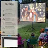 tectake Beamer-Leinwand 80 Zoll 203cm Stativ Produktbild-Vorschau 2