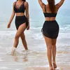 Damen Baderock hohe Taille Bikini-Sets Bauch kontrolle Produktbild-Vorschau 4
