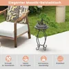 GOPLUS Mosaik Beistelltisch, Ø30cm runder Gartentisch mit Produktbild-Vorschau 3