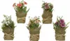 Kunstblumen im Jute Topf 17cm, 1 Stück farbig sortiert Produktbild-Vorschau 1