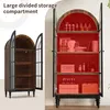 Vitrine 76x38.5x165cm aus MDF und Glas, schwarz mit Produktbild-Vorschau 4