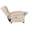 vidaXL Massagesessel Creme Stoff Produktbild-Vorschau 4