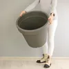 Kulatý květináč Ø 58 cm Velký 55 l Šedý kámen k pěstování, Náhled obrázku produktu 4