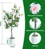 Künstlicher Rosenbaum - Bonsai Bodenpflanze 120 cm - Für Produktbild-Vorschau 4