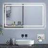 Badspiegel mit Beleuchtung 140×80cm Wandschalter Touch Produktbild-Vorschau 1