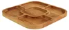 28x28cm Servierplatte aus natürlichem Holz mit 5 geteilten Produktbild-Vorschau 5