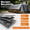NEMAXX® plandeka 450 g/m² 1,5×5 m czarna oczka alu Podgląd zdjęcia produktu 5