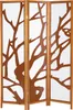 Homestyle4u Design Screen Room Divider 3 kusy Drevo Moderná Náhľad obrázku produktu 2