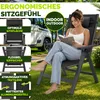 tillvex Gartenstuhl Premium 1 Stück Anthrazit klappbar aus Produktbild-Vorschau 5