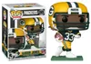 A Funko Pop! vinyl figure of Aaron Jones from the Green Bay Packers, shown both in its packaging and out of the box. Produktbild-Vorschau