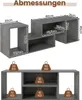 COSTWAY TV-Schrank 2-teilig, Fernsehtisch für Fernseher bis Produktbild-Vorschau 3