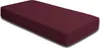 A burgundy fitted sheet is shown from a diagonal angle on a white background. Produktbild-Vorschau