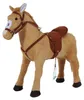 HOMCOM Houten paard, pluche paard, speelpaard, kinderpaard Productafbeelding-voorbeeld 2