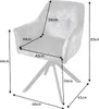 riess-ambiente Design Stuhl LOFT champagner Samt drehbar Produktbild-Vorschau 13