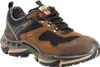 A single brown and black hiking shoe is shown against a white background. Produktbild-Vorschau