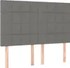 Boxspringbett mit Matratze Dunkelgrau 140x200 cm Stoff Produktbild-Vorschau 4