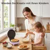 YASHE Mini-Waffeleisen ABW59C, 550 W, 10 cm, Antihaft, Produktbild-Vorschau 5